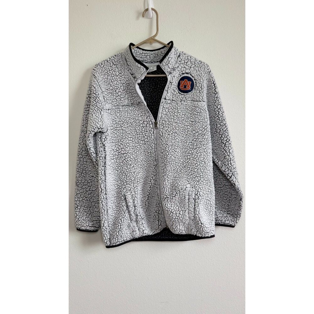 Champion Auburn Tigers Women’s M Sherpa Fleece Full Zip Jacket Gray AU